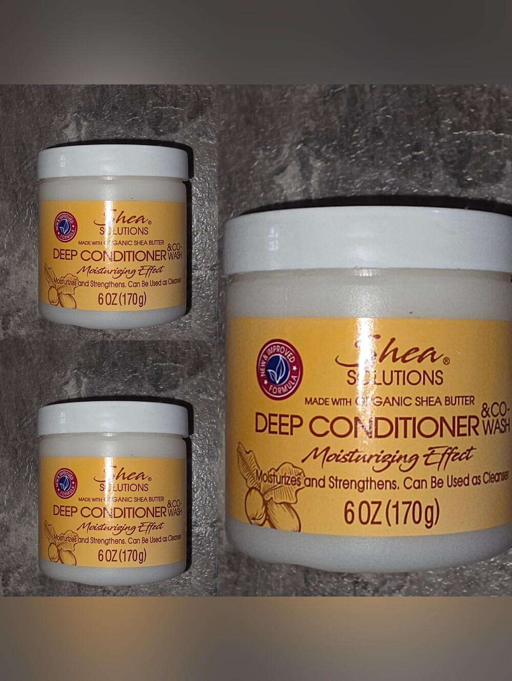 3 x Shea Solutions Deep Conditioner & Co-Wash 6oz BNIB